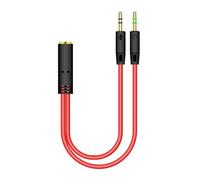 Câble syndoppyer pour écouteurs - avec une prise de 3,5 mm par microphone, PC féminin avec 2 mâles 3,5 mm | Extensions auxiliaires pour les écouteurs pour les écouteurs - Audio avec les diapositives Y
