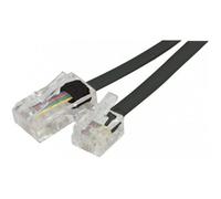 Cordon téléphonique RJ11 / RJ45 noir - 2 m
