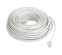 Câble téléphone SOURCING MAP Blanc Flexible RJ11 6P2C Téléphone Extention Câble 20M