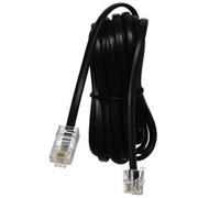 Câble téléphonique 4 fils, RJ11 M - RJ45 M, 3 m, plat, noir, pour modem ADSL économique