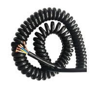 Câble téléphonique Longueur 1-14 mètres d'étirement de câble télescopique en Spirale Ressort Noyau 13AWG 5(Stretch 4 Meters)