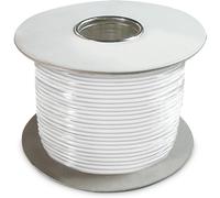 Câble Téléphonique Plat - 6 Fils - 100 M Sur Tambour - Awg 26 - Non Blindé - Cca - Pour Systèmes Modulaires Ou Tae - Blanc