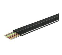 Câble téléphonique plat 8 conducteurs - Wentronic - 100 m - Noir - Filaire - 1 bobine