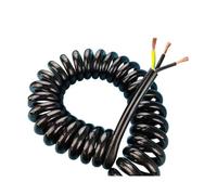 câble télescopique, Câble spiralé rétractable à Ressort, 3 conducteurs, 1-15 mètres(3 Cores 9 Awg,Stretch 10 Meter)