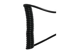 Câble télescopique en spirale, Câble d'alimentation en spirale à 2 noyaux, carré de 2.5mm de diamètre extérieur, 8mm, 2.5 mètres, 5 mètres, 7.5 mètres, cordon à ressort, fil rétractable, bobine rétrac