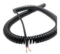 Câble télescopique en Spirale, Cordon d'alimentation spiralé à 2 conducteurs, Fil à Ressort de 0,75 mm², Plusieurs Tailles(Stretch 1 Meter)