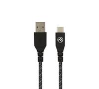 Câble Tellur Green Data, USB vers Type-C, 3A, 1m, nylon, plastique recyclé, noir