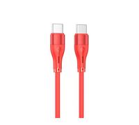 Câble Tellur Silicone Type-C vers Type-C, 3A, PD60W, 1m, rouge