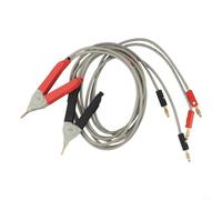 Câble Test LCR Pinces Kelvin Or 850mm Banane | Plaqué or, faible résistance, répétabilité mesure, connecteur banane 4mm, compatible LCR