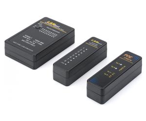 Cable tester, network, RJ45, BNC main device, remote unit, PoE tester, with case