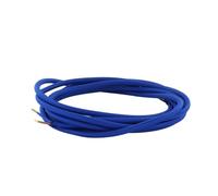 Câble textile 3m - bleu electrique