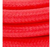Câble Textile avec Prise et Interrupteur (2m) - Rouge