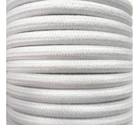 Câble textile blanc uni 25 m