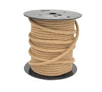 Câble textile en jute (chanvre) [2 x 1,5] - 3 m - 2 fils - Câble en tissu - Câble de suspension - Câble textile 2G1,5
