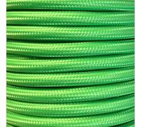 Câble textile lisse vert clair mat 25 m