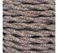 Câble textile tressé mixte marron 15 m