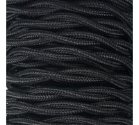 Câble textile tressé noir 5 m