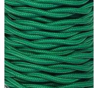 Câble textile tressé vert 15 m