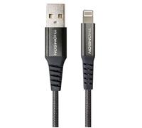 Câble USB-A vers Lightning THOMSON 3A 1,5 m tressé gris foncé
