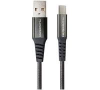 Câble USB-A vers USB-C THOMSON 3A 1,5 m tressé finition métallique gris foncé