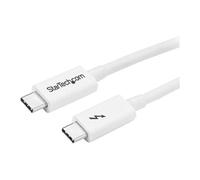 StarTech.com Câble Thunderbolt 3 de 1 m - 20 Gb/s - Compatible Thunderbolt, USB et DisplayPort - Blanc