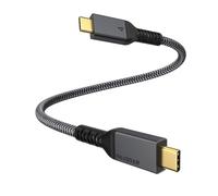 Câble Thunderbolt 4 0,3M/40 Gbit/s,USB 4.0 certifié TB4 20V/5A 100W Prend en charge le moniteur 1x8K 30hz ou double 4K60hz,M1 Mac book Air,SSD externe,eGpu(Gpu externe),station d'accueil USB C