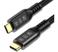 Cable Thunderbolt 4 1m, USB C Cable Supporte Transfert de donn¿¿es 40Gbps/ Vid¿¿o 8K@60Hz / Super Fast Charge 100W pour iPhone 15 Pro/Max Macbook Air/Pro M1 M2, Mac Studio, Studio Display