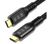 Cable Thunderbolt 4 3M, Usb C Long Supporte Transfert De Données 40Gbps/Vidéo 8K@60Hz/Fast Charge 100W Pour Iphone 15 Pro/Max Macbook Air/Pro, Mac Studio, Studio Display