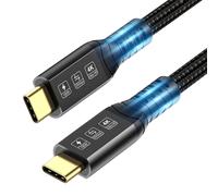 Cable Thunderbolt 4 5M, Usb C Long Cable Supporte Transfert De Données 20Gbps/ Vidéo 4K@60Hz/ Fast Charge 100W Pour Macbook Air/Pro, Ipad Pro, Mac Studio, Studio Display