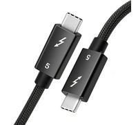 Câble Thunderbolt 5 [certifié Intel] Câble Thunderbolt 5 80 Gbps avec charge rapide 240 W, écran 16 K/8 K, bande passante vidéo jusqu'à 120 Gbps pour MacBook, ordinateur portable, moniteur, station