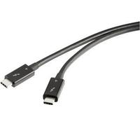 Câble Thunderbolt™ Renkforce Thunderbolt™ 4 Thunderbolt™ (USB-C®) mâle, Thunderbolt™ (USB-C®) mâle 0,80 m Noir double blindage RF-5235980 (RF-5235980)