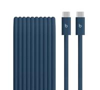 Câble tissé Beats USB-C vers USB-C 240 W, charge rapide, durable et anti-nœuds, compatible avec les appareils Apple et Android (3 m) - Bleu nitro