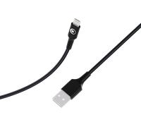 Câble Tissé USB A / Lightning 2.4A 1.2m FastCharge 12W Noir Bigben