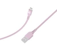 Câble Tissé USB A / Lightning 2.4A 1.2m FastCharge 12W Rose Bigben