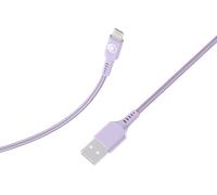 Câble Tissé USB A / Lightning 2.4A 1.2m FastCharge 12W Violet Bigben