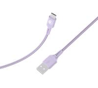 Bigben Connected Câble USB-A vers USB-C 3 A 15 W Fast Charge 1,2 m plastique 100 % recyclé Violet