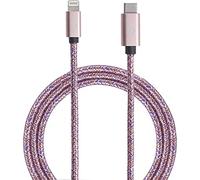 Câble Tissé USB C/Lightning 3A 2m PD 60W Rose Bigben