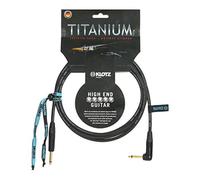 Accessoires guitares KLOTZ TI-0300PR SUPREME TITANIUM COUDE 3 M Cable jack guitare