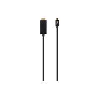 Câble T'nB HDMIUSBC 2m - HDMI Type A vers USB Type-C Mâle-Mâle - Résolution 3840 x 2160 - Noir - Compatible Android/iOS et périphériques USB-C