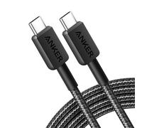 Câble tressé Anker USB-C vers USB-C 1,8 m Noir pour Smartphones Tablettes et Ordinateurs portables