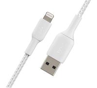Câble tressé - BELKIN - Lightning vers USB-A - 2 m - Blanc