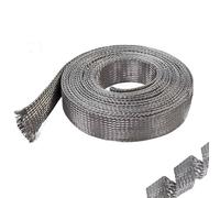 Câble tressé en cuivre Plat étamé de 1M 5M 10M, câble électrique toronné 4mm/6mm/8mm/11mm/14mm/18mm/25mm, Mise à la Terre Spirale Flexible Nue(2m,6mm Bore)