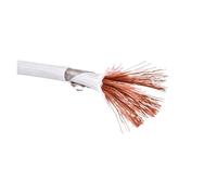 Câble tressé en mica haute température, Fil chauffant Nichrome Silicone tressé Mica 500C blanc Multiple AWG 10M(6AWG 16mm)