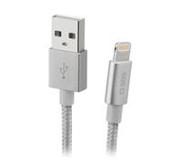 SBS Mobile Câble Lightning USB-A tressé 1 m connecteur métal Argent
