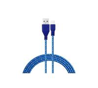 Cable Tresse pour ARCHOS 133 Oxygen 3m Universel Chargeur Connecteur Micro USB Tisse Nylon (BLEU)