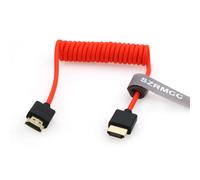 Câble Tressé Spiralé 8K 2.1 HDMI vers HDMI Ultra Haut Hébit pour Sony FX6 FX9 Canon EOS C70 C300 Portkeys BM5 Atomos Ninjav V Shogun Moniteur