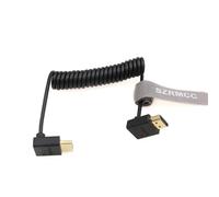 Câble Tressé Spiralé 8K 2.1 Hdmi Vers Hdmi Vers Le Haut Angle Ultra Haut Débit Pour Z Cam E2 Sony Fx6 Fx9 Canon Eos C70 C300 Portkeys Bm5 Atomos Ninjav V Shogun Moniteur[Z277]