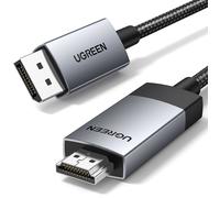 Ugreen Câble DisplayPort vers HDMI DP119 – Tressé 4K 60 Hz 1 m Gris – Unidirectionnel