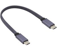 Câble Tressé Usb 3.1Type C Plat Court Mâle Vers Mâle 4K@60Hz Gen 2 Extension Prend Charge Chargement,Les Données,L'Audio,Lecâble Vidéo Pour Ordinateur Portable,Téléphone Portable(0[VIT690240]