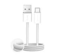 Câble tressé USB-A - USB-C Fabrik 2.0 10 W, 1,5 m, blanc